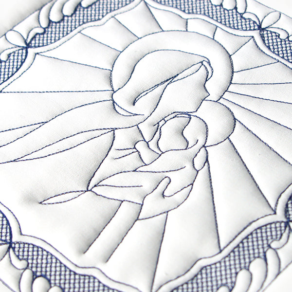 Night Divine Quilting Square - Mary and Jesus (Double Run)