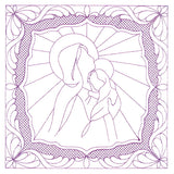 Night Divine Quilting Square - Mary and Jesus (Double Run)