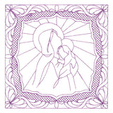 Night Divine Quilting Square - Mary and Jesus (Double Run)