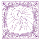 Night Divine Quilting Square - Mary and Jesus (Double Run)