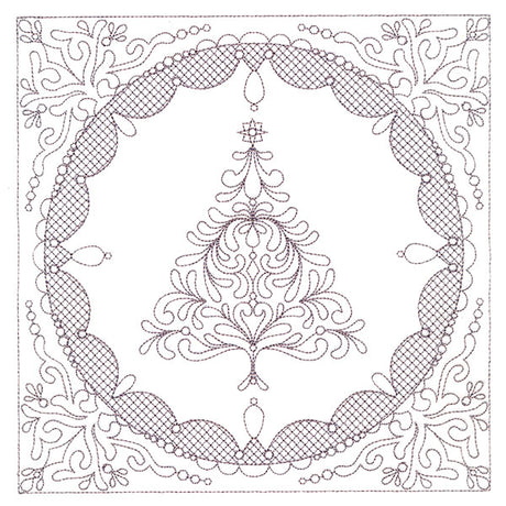 Festive Elegance - Christmas Tree (Trapunto)