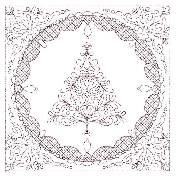 Festive Elegance - Christmas Tree (Trapunto)