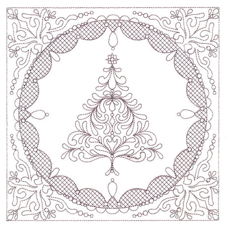 Festive Elegance - Christmas Tree (Trapunto)