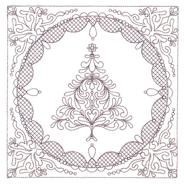 Festive Elegance - Christmas Tree (Trapunto)