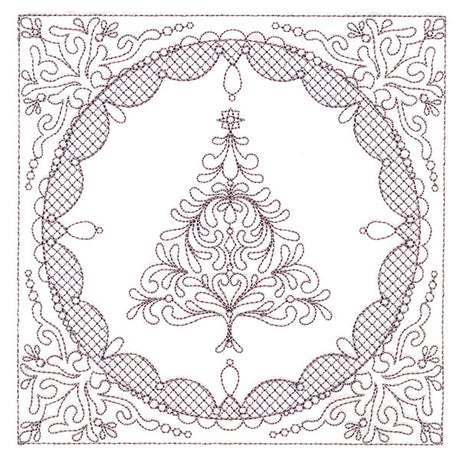 Festive Elegance - Christmas Tree (Trapunto)