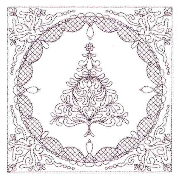 Festive Elegance - Christmas Tree (Trapunto)