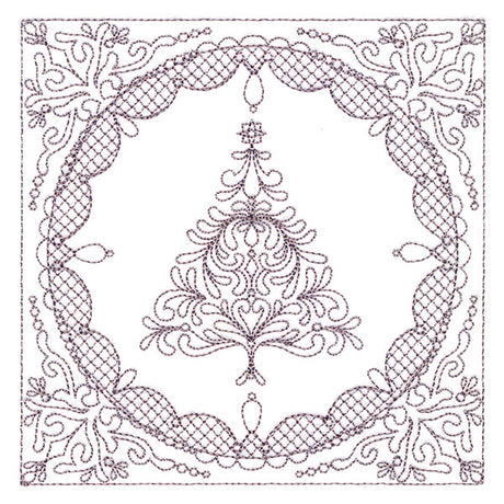 Festive Elegance - Christmas Tree (Trapunto)