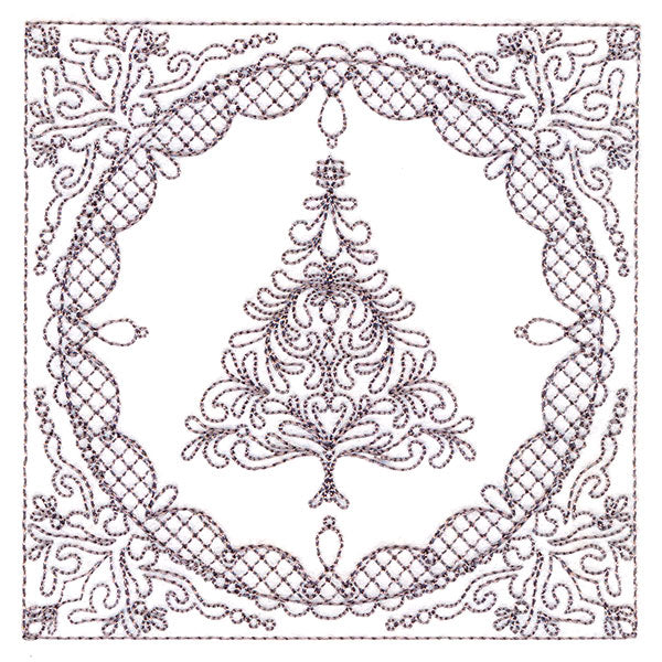 Festive Elegance - Christmas Tree (Trapunto)