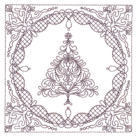 Festive Elegance - Christmas Tree (Trapunto)