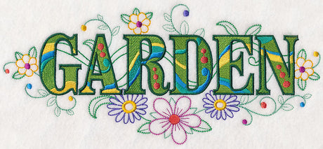 Garden with Vintage Flower Fade