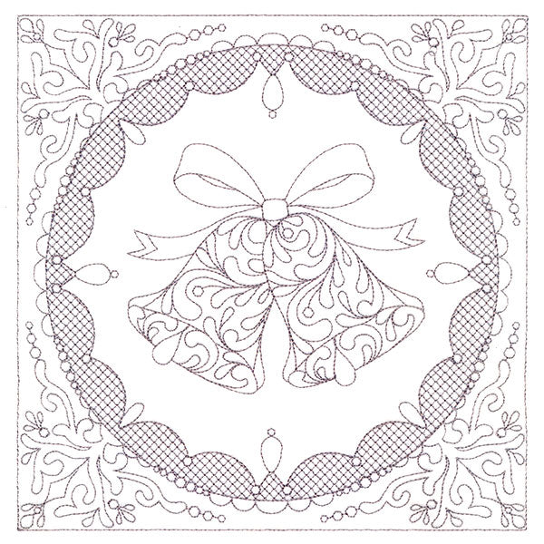 Festive Elegance - Bells (Trapunto)