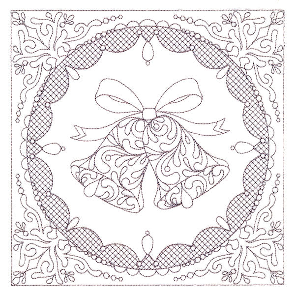 Festive Elegance - Bells (Trapunto)