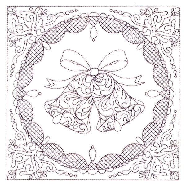 Festive Elegance - Bells (Trapunto)
