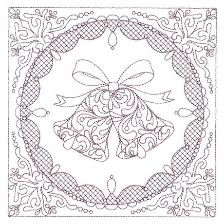 Festive Elegance - Bells (Trapunto)