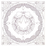 Festive Elegance - Wreath (Trapunto)