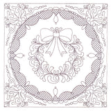 Festive Elegance - Wreath (Trapunto)