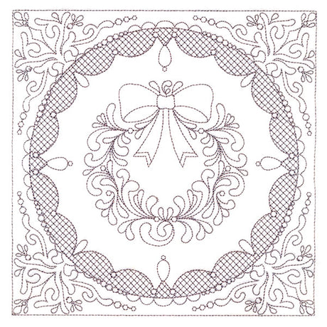 Festive Elegance - Wreath (Trapunto)