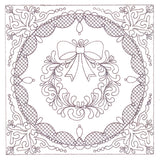Festive Elegance - Wreath (Trapunto)
