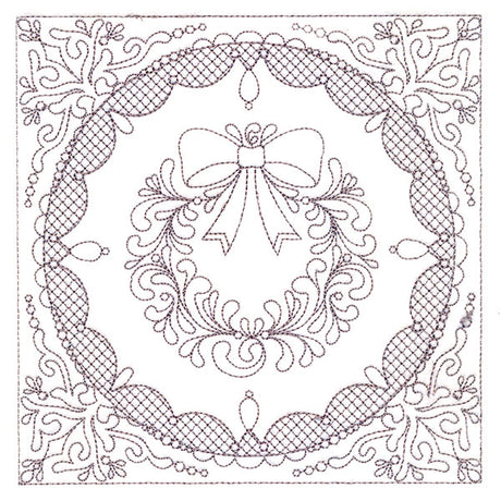 Festive Elegance - Wreath (Trapunto)