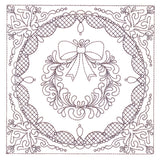 Festive Elegance - Wreath (Trapunto)