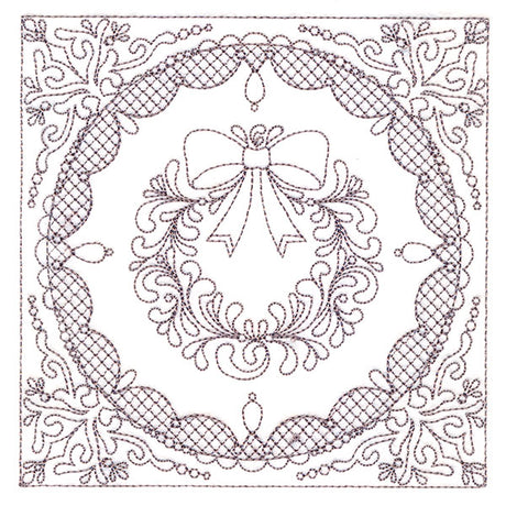 Festive Elegance - Wreath (Trapunto)