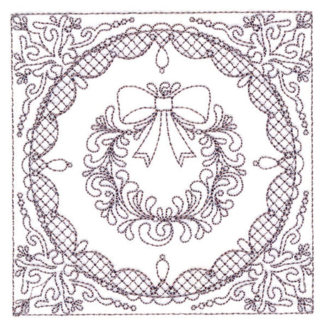 Festive Elegance - Wreath (Trapunto)