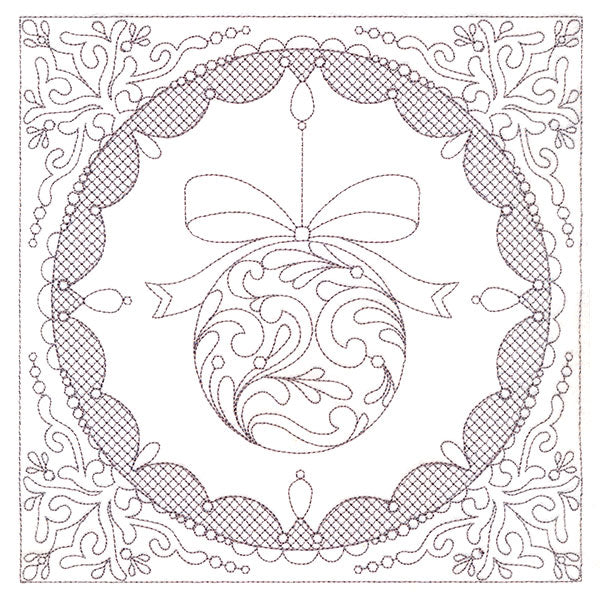 Festive Elegance - Ornament (Trapunto)