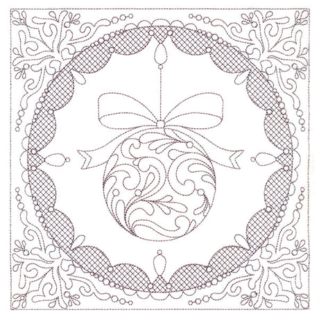 Festive Elegance - Ornament (Trapunto)