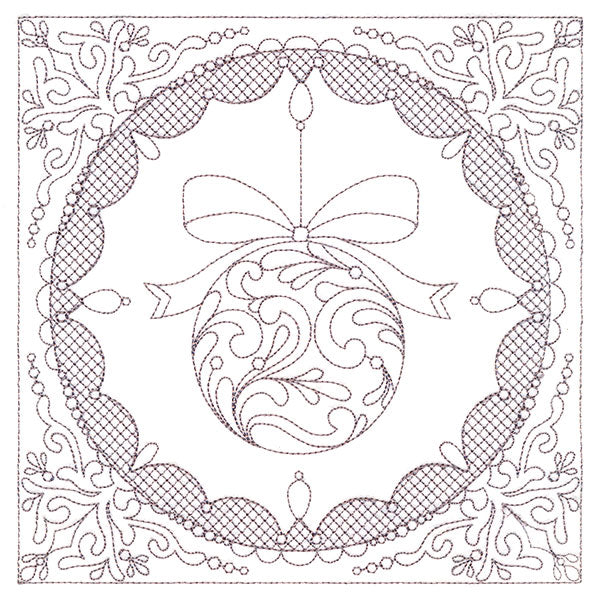Festive Elegance - Ornament (Trapunto)