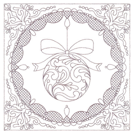 Festive Elegance - Ornament (Trapunto)