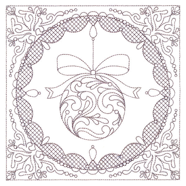 Festive Elegance - Ornament (Trapunto)