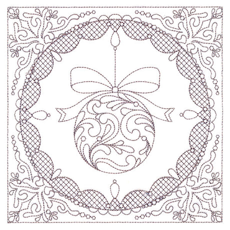 Festive Elegance - Ornament (Trapunto)