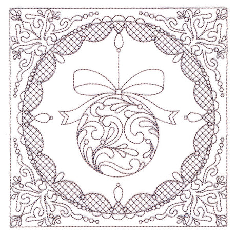 Festive Elegance - Ornament (Trapunto)