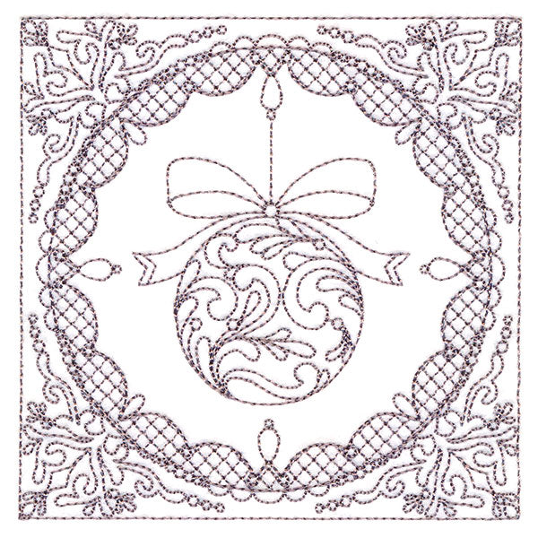 Festive Elegance - Ornament (Trapunto)