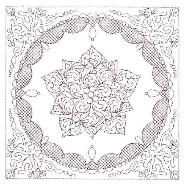 Festive Elegance - Poinsettia (Trapunto)