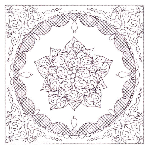 Festive Elegance - Poinsettia (Trapunto)