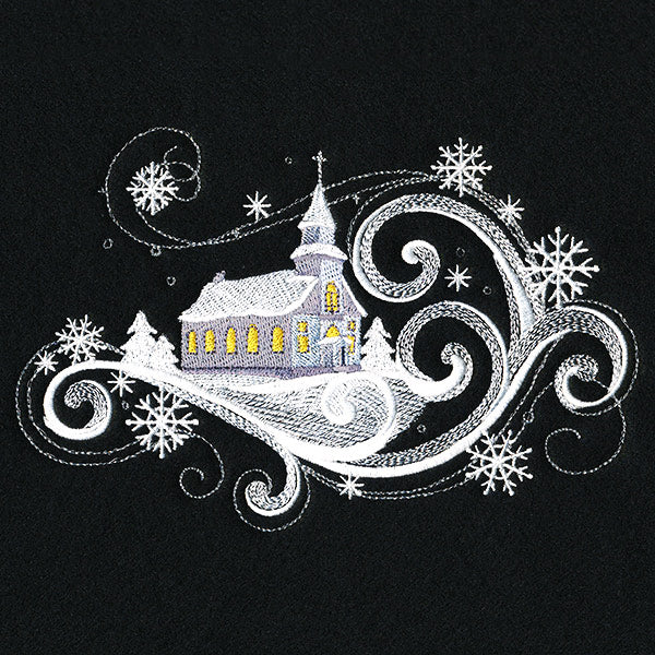 Snowy Dreams Church Scene