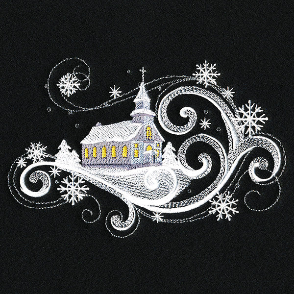 Snowy Dreams Church Scene