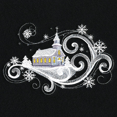 Snowy Dreams Church Scene