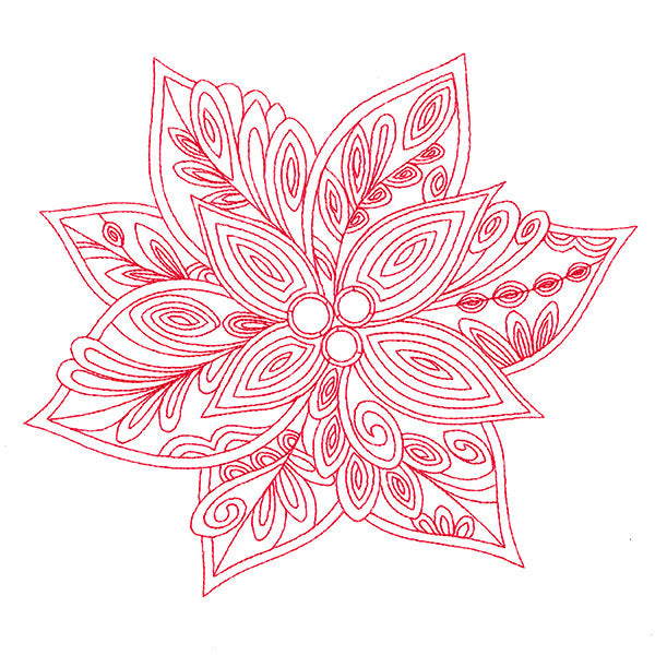 Very Merry Swirls - Poinsettia