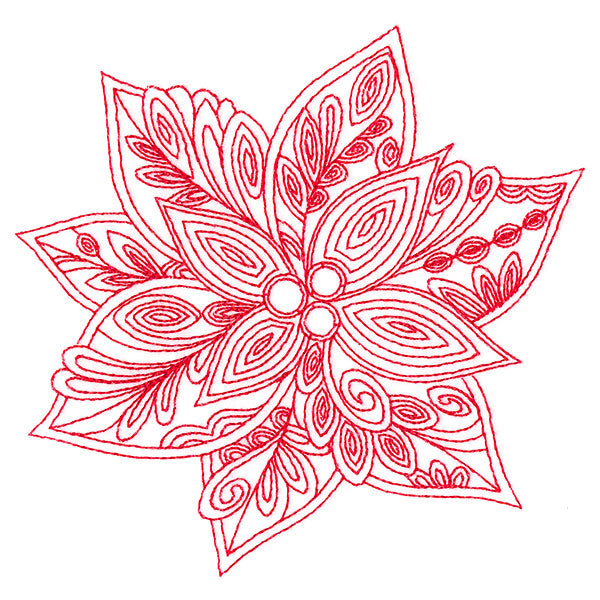 Very Merry Swirls - Poinsettia