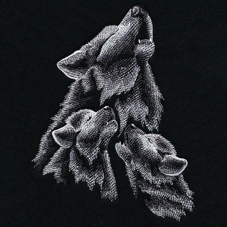 Midnight Howling Wolves