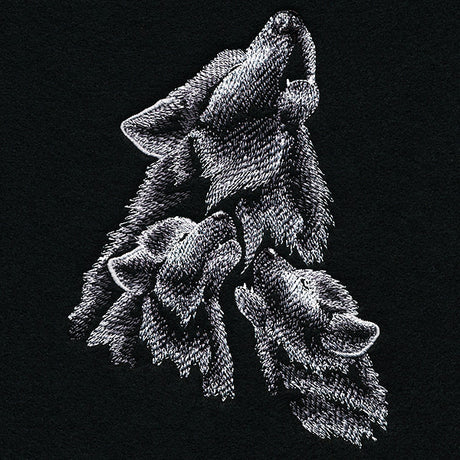 Midnight Howling Wolves