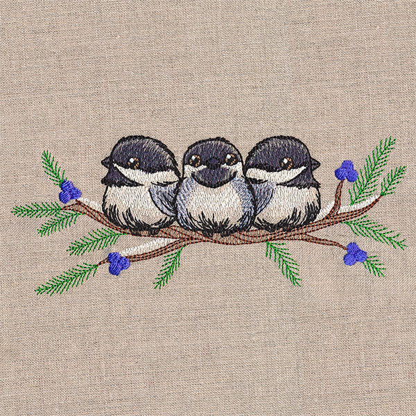 Sweet Snowy Chickadees