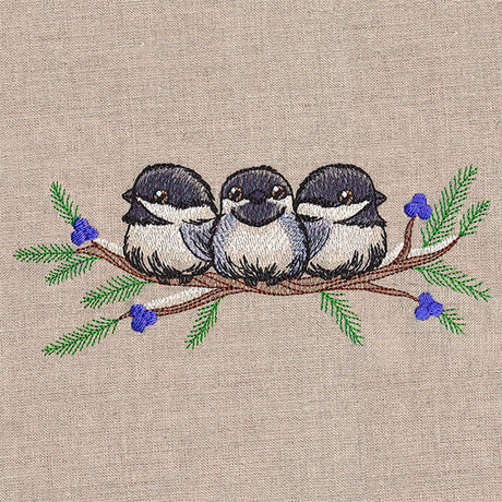 Sweet Snowy Chickadees