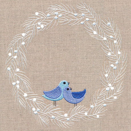 Wintry Bird Wreath