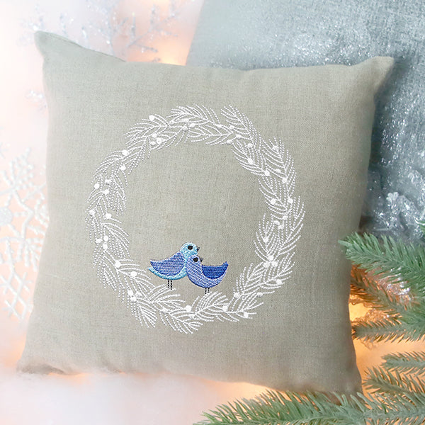 Wintry Bird Wreath