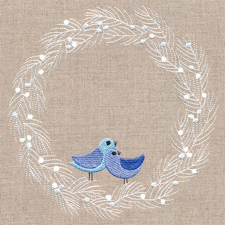 Wintry Bird Wreath