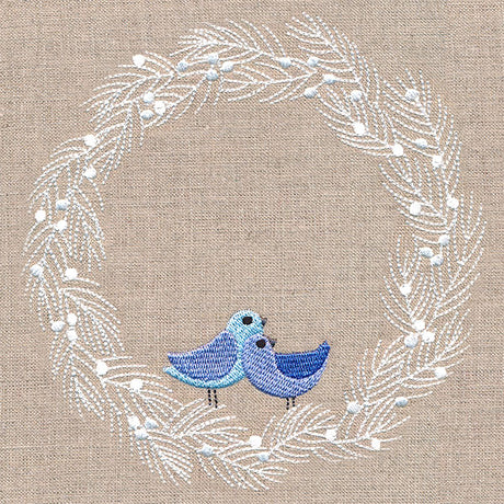 Wintry Bird Wreath