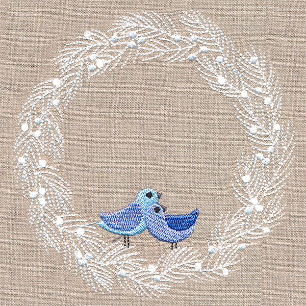 Wintry Bird Wreath
